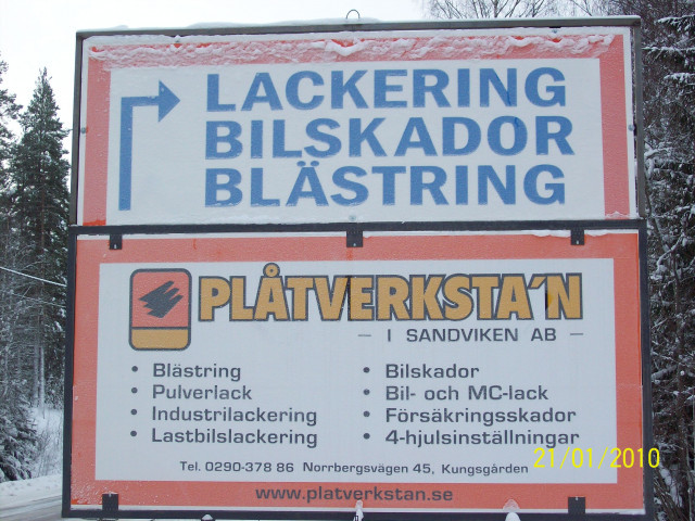 Infartsskylten i Norrberg.